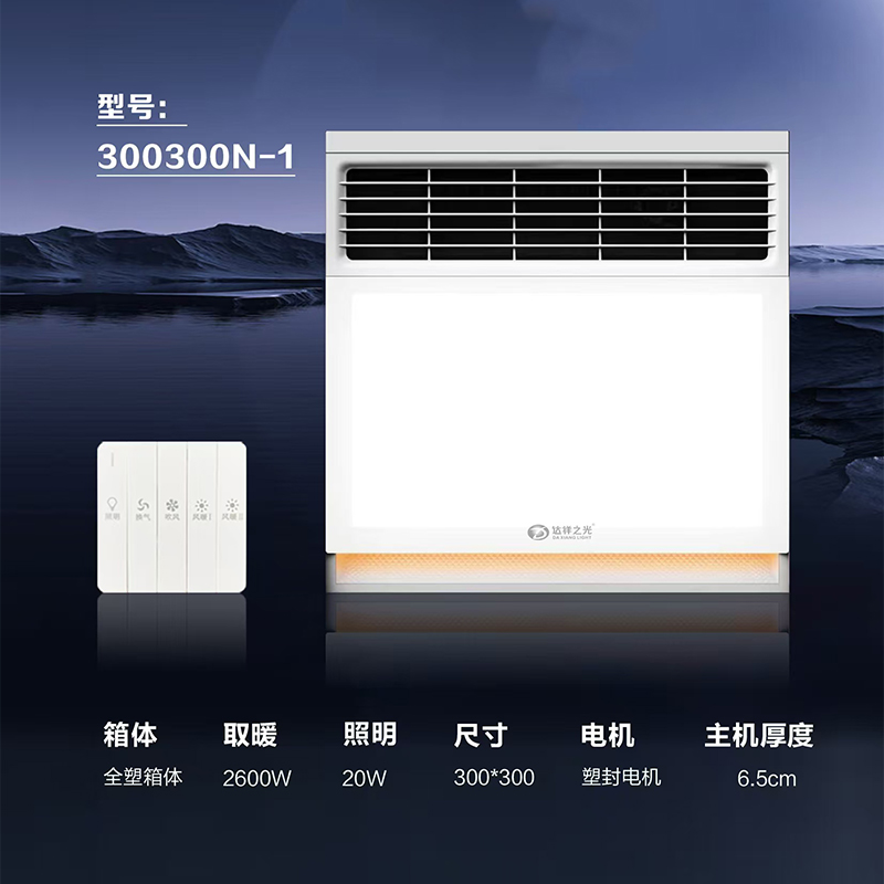 达祥浴霸灯300300N-1 2600W 塑封电机 6.5CM 10P